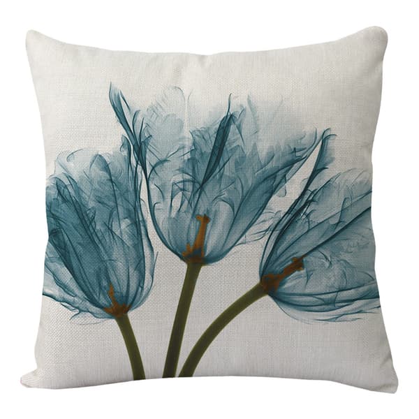 Set med 4 putetrekk 45 x 45 cm dekorative i polyester og lin