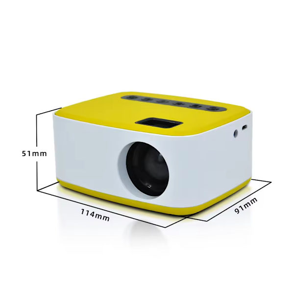 Keltainen, kannettava HD LCD -projektori Mini-matkapuhelimen synkronointinäyttö M