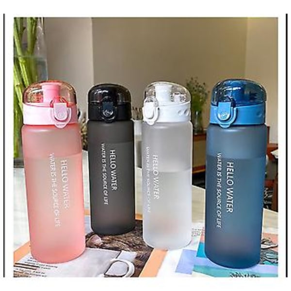 JUSCH Ny frostad plast bärbar mugg student utomhus vattenkopp frostad blå 780ml(WZ2107)