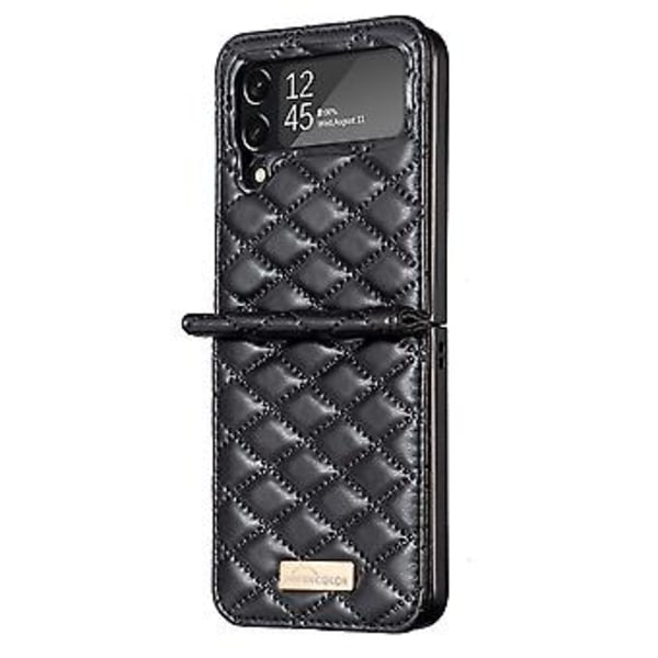 PU-puhelin Kotelo Samsung Galaxy Z Flip4:lle (Musta)