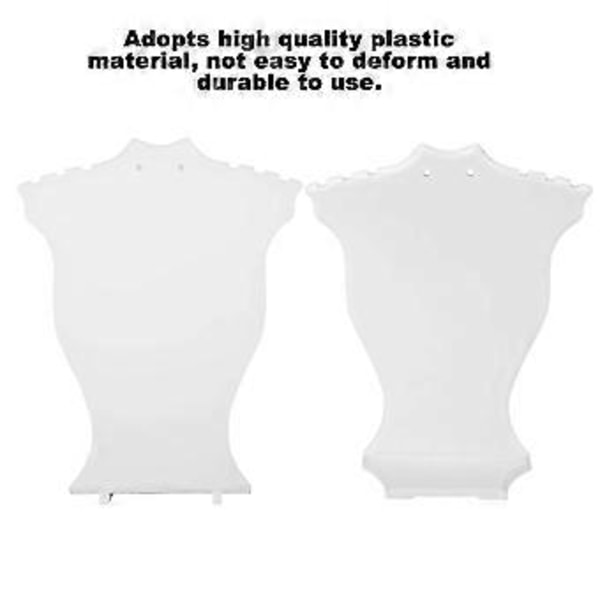 Halskæde Display Stand, Mannequin Buste Butik Display Stand Smykker Ikke Organizer (Hvid)