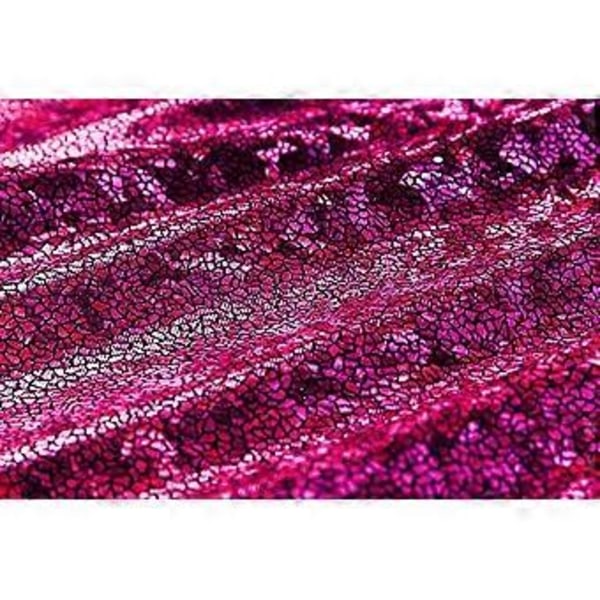 Disco-skjorter for menn, skinnende langermet skjorte (2XL Rose red)
