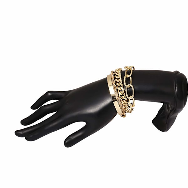 Sarte Boho Guld Sølv Kæde Armbåndssæt til Kvinder Justerbar*