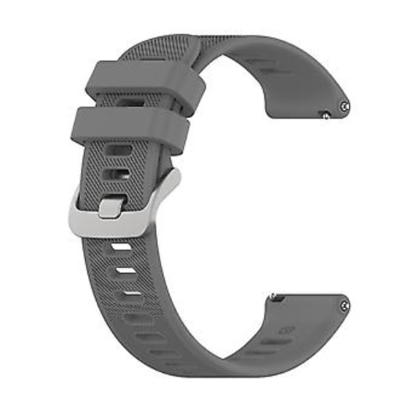 For Garmin Forerunner 158 / 55 Tvillstoff Silikonklokkearmbånd (Mørk grå)