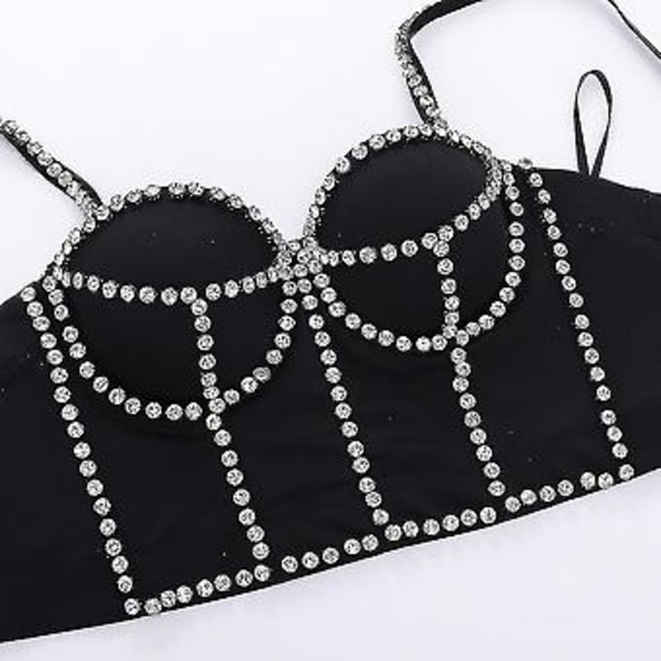 Kvinders Bh Push Up Bier Crop Top Til Kvinder Korset Tank Vest (36B)