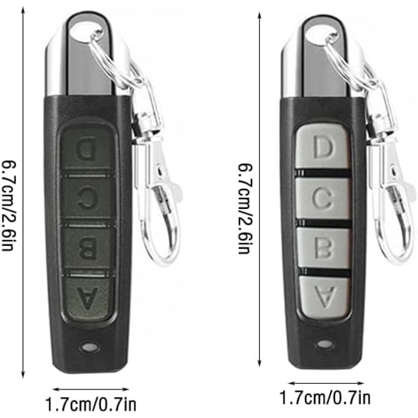4 kpl 433 MHz yleiskäyttöinen portin kaukosäädin, autotallin kaukosäädin