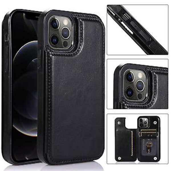 Støtsikker PU + TPU-etui (Svart)