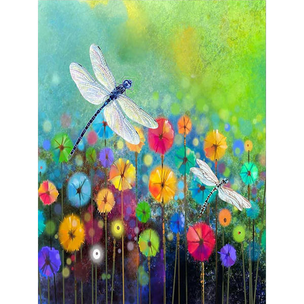 (30x40cm) Vår Diamantmålning Kits, Blommor Diamantkonst Ki