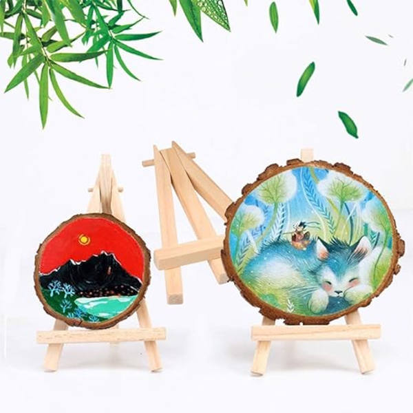 10 st Easel Trä Bildhållare 12,5x7cm Konstnärs Stafflier Plats C