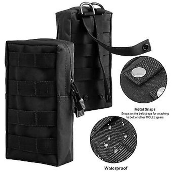 Molle-ficka Kompakt Utility Edc 600D Gadget Taktisk Hängande Midjeväska Verktyg (Khaki)
