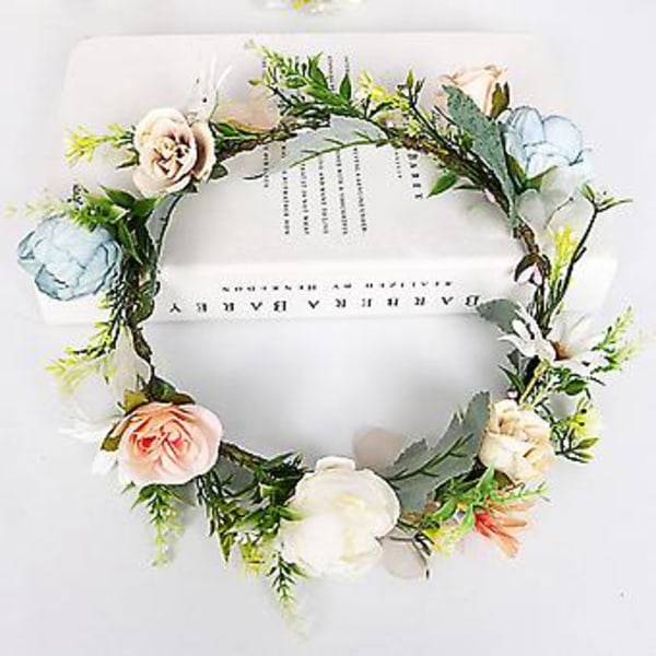JUSCH Blomsterhovedbånd Krans Blomster Bryllup Garland Bryllup Festivaler Foto Props--B74,WZ-838R
