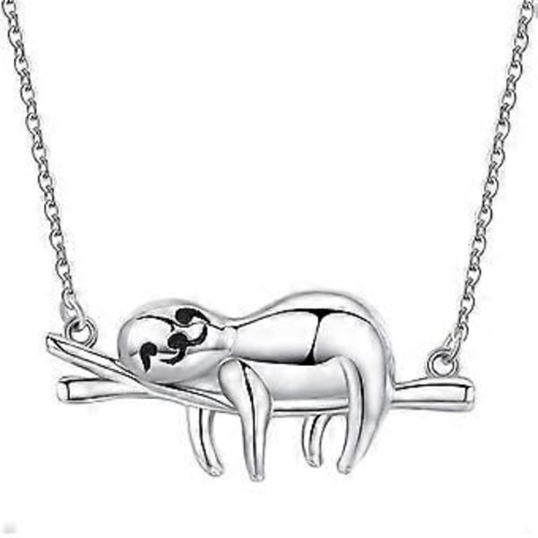 Stilfullt djurformat hängsmycke Lättviktslegering Choker Charm Justerbar kedjelängd Perfekt för daglig användning (Silver)