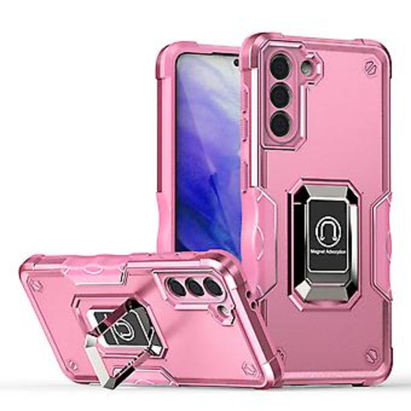 Sormuspidike Liukumaton Kotelo Samsung Galaxy S21 5G:lle (Vaaleanpunainen)