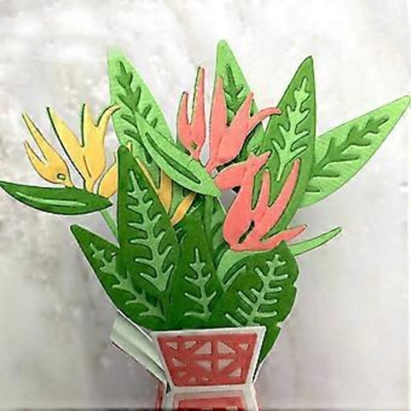 Blomsterblade Metal Skæreforme Stencil Scrapbooking Form Prægningsskabelon