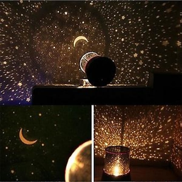 2 stk. Star Master USB Projektionslampe Romantisk Stjernehimmel LED Natlampe