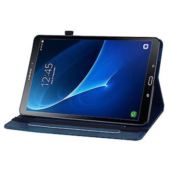 Lynlås Læder Tablet Etui Til Samsung Galaxy Tab A 10.1 2016/T580/T585 (Blå)