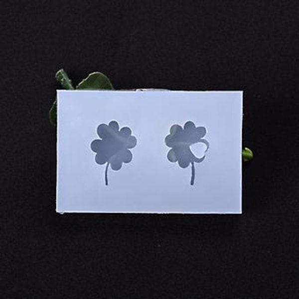 Mini heldig firkløverform silikone epoxy resin UV lim håndværk form kreativ