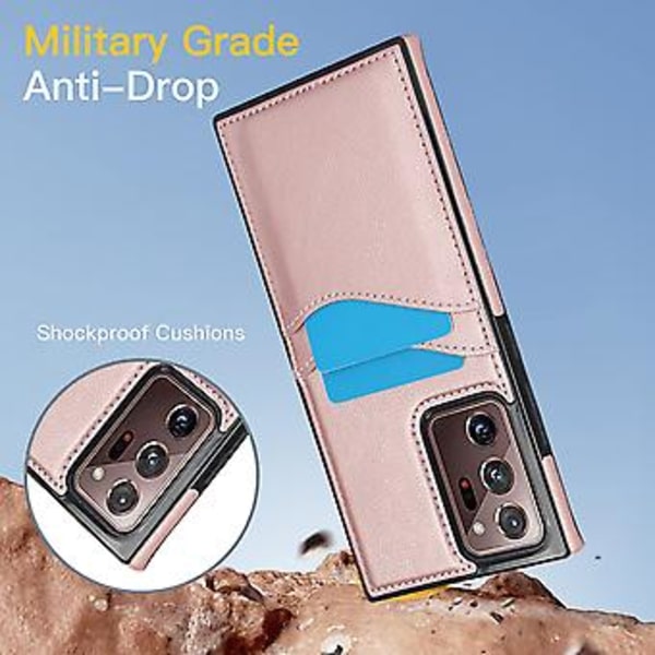 Läderfodral för Samsung Galaxy Note20 Ultra (Roséguld)