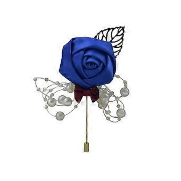 Tekokukka Tekohelmi Rintakukka Hääseremonia Morsian Sulhanen Korsetti Rintakoru Qinhai (Royal Blue)