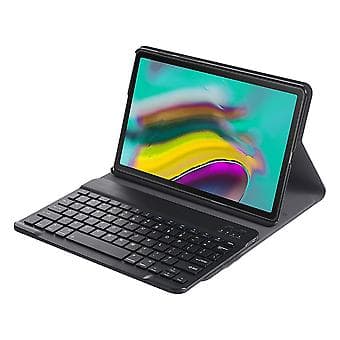 DY720 Galaxy Tab S5e:lle Bluetooth-näppäimistö + PU-kotelo Musta