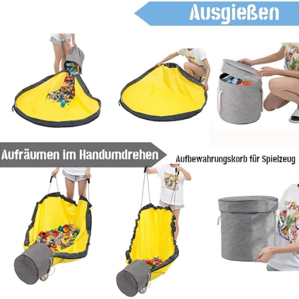 Oppbevaringspose for leker til barn, lekematte oppbevaringspose, matte leketøy oppbevaringspose
