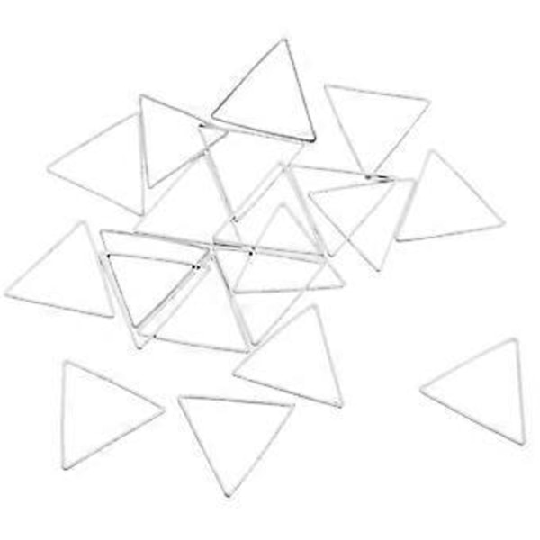 20 kpl Geometrisia riippuvia korvanappikorvakoruja riipus DIY (Hopeinen kolmio 20mm)