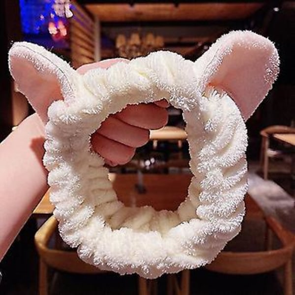 Mjuka Korall-Hårband för Kvinnor Söta Flickor Rosett Hårband Tvätta Ansiktet Makeup Turban Hårtillbehör (Färg 27)