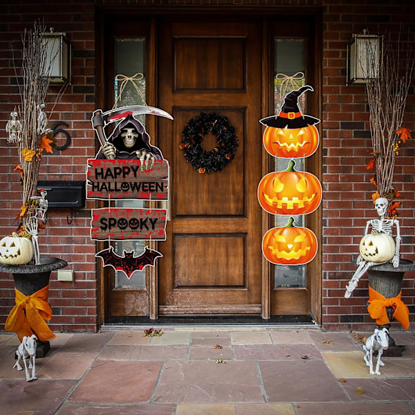 2 kpl Halloween-oven koristeet ripustin seppele etuoven Ha