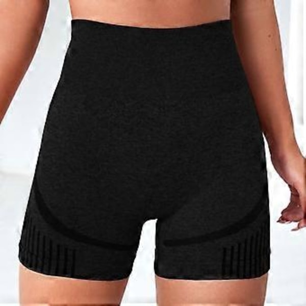 Dame Højtaljede Yoga Gymnastikshorts, Sports Stretch Shorts (S/M Khaki)