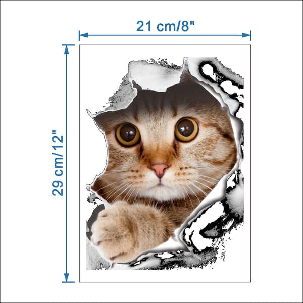 2 stk. (Le chat) toalettklistremerke i PVC-materiale