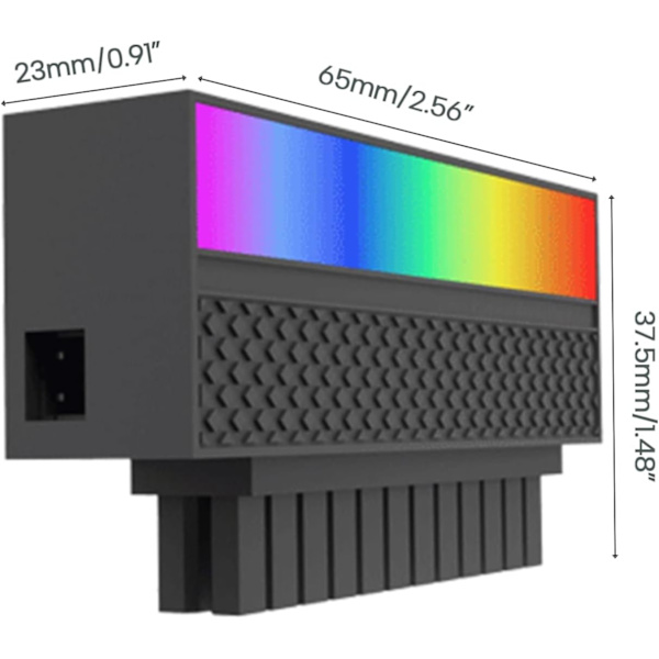 ARGB SYNC 5V Emolevy Ohjauspää Emolevyn Virtalähteelle 24P 90 Asteen 5V Liitin Argb