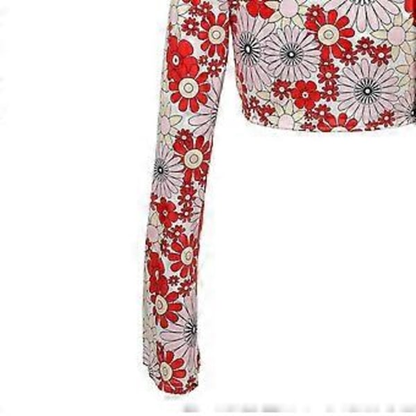 Nyhet 70-talskläder för kvinnor, 1970-talsdräkt Toppskjortor Kläder Discopyxor 70-tals Solglasögon Örhängen Hårband Hippie Decennier Halloween Accessoarer (XL)
