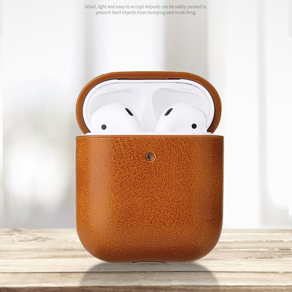 AirPods2 -kotelo, suojakotelo Apple Airpod 2 & 1:lle (Ruskea)