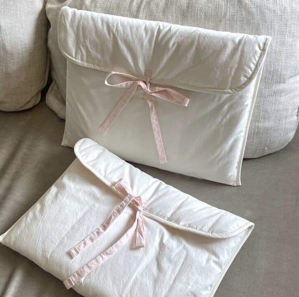 Ballet-stil Pink Notesbog Tablet Taske med Sløjfe 11-inch (Vertical Style)