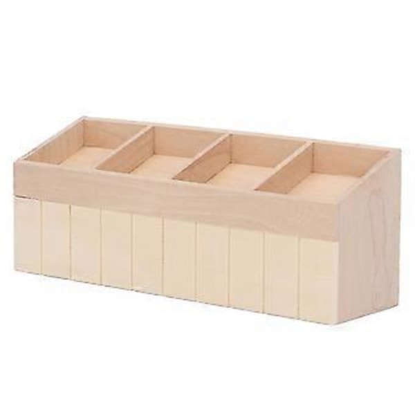 1:12 Skala Dockhus Fruktstånd Miniatyr Display DIY Målning 4 Fack Björk Trä Dockhus Frukt Grönsakshylla