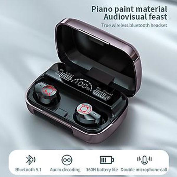 Kuulokkeet Bluetooth Langattomat Kuulokkeet 5.1 Peli Kuulokemikrofoni Nappikuulokkeet Urheilu Melunvaimennus Juoksu TWS Mikrofoni Uusi (F9-Musta)