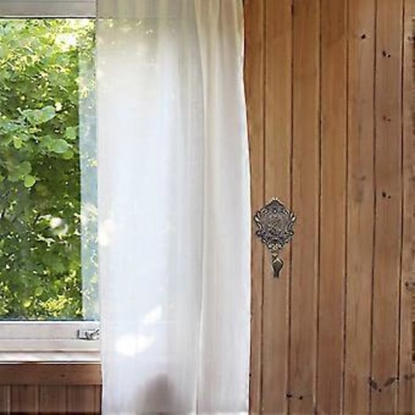 2 kappaletta vintage verhonpidike koukku ruusu kukka verhot pidikkeet seinäkoukku ripustin pidike (pronssi) (pronssi)