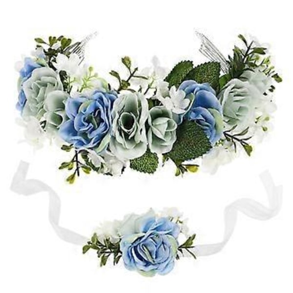 Hodeplagg Dame Hårblomster Blomsterkrone Jenter Blomster Hårtilbehør Armbånd Jenter