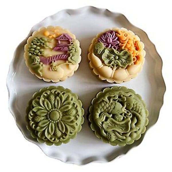 150g/200g Plast Mooncake Formar Mooncake Form DIY Bakning Kökstillbehör (150g)