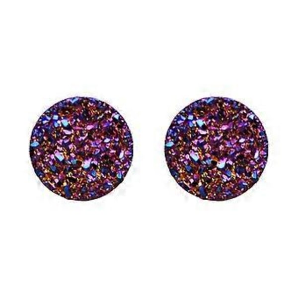 Terapi Örhängen Magnetterapi Germanium Örhängen Lymfdränage Örhängen, 50% Rabatt (8mm Lila)