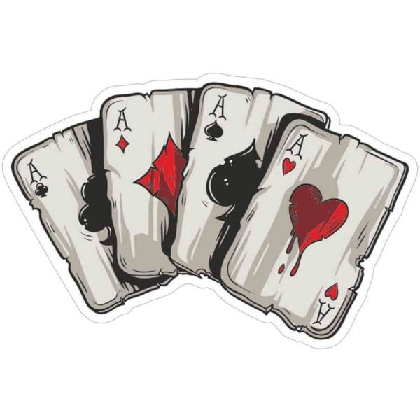 Universal bilklistermärke 15x10cm Rolig pokerdekal Karossklistermärke Vind