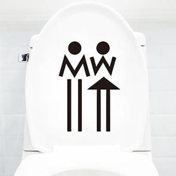WC-hymiötarra Hauska kylpyhuoneen ja keittiön seinätarra WC-istuimen tarra Seinätaide DIY-seinäkoriste (söpö tarra 13 * 19cm)