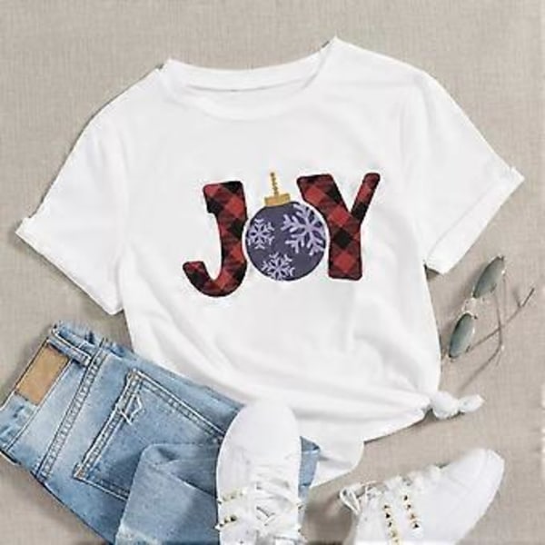 Unisex Tryckta T-shirts med Klassisk Mjuk Rund Hals för Kvinnor Män Dagligt Bär (M KW6762)