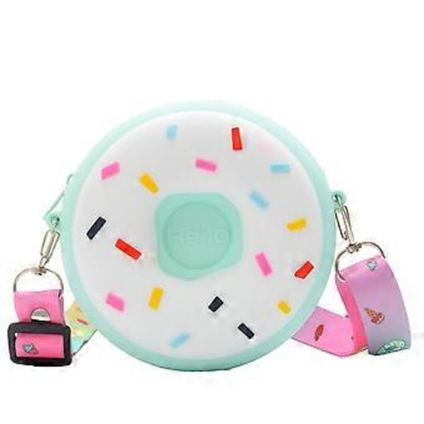 Donut Barnväska Myntväska Söt Barn Myntväska Vilda Pojkar Och Flickor Messenger Väska Silikon Barnväska Flerfärgsalternativ (grön)