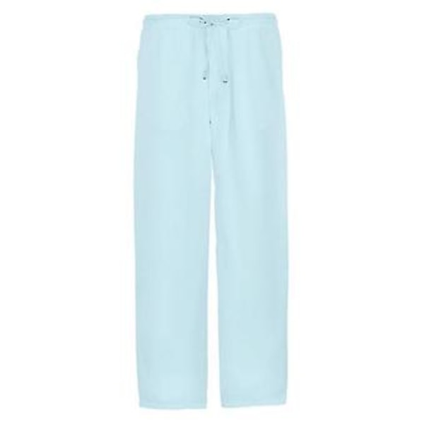 hmwy-herre linned look baggy bukser elastisk talje afslappede strand yoga bukser (2XL lyseblå)