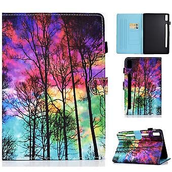 Värillinen Piirustus PU Tabletin Kotelo Lenovo Tab M9:lle Lenovo Tab M9:lle (Metsä)