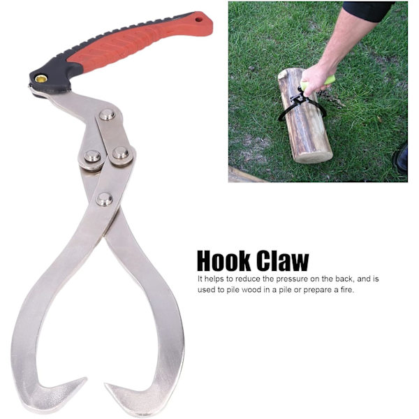 Loggklämma, Träklohake Hållbart Ergonomiskt Handtag Bekväm Användning Effektiv Vedklämma fo