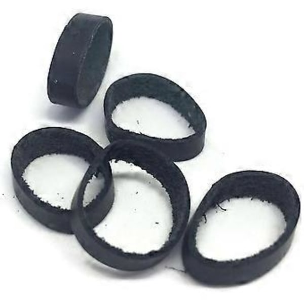 Klockarmbandsögla svart läder 5-pack (24mm)