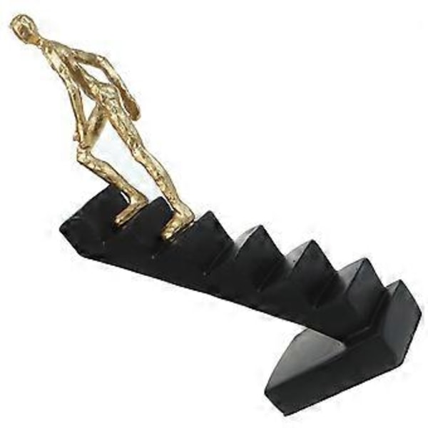 Kreativ Trappe Person Statue Trappe Karakter Skulptur Kontor Hjem Bogreol Dekor