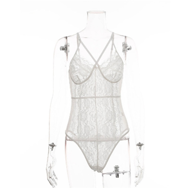 Kvinnors sexiga body underkläder one piece babydoll V-ringad teddy sna